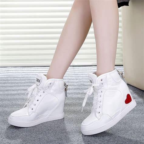 sneakers with hidden wedge heel.